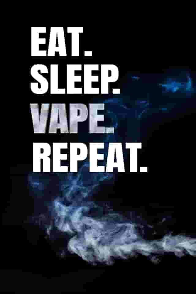 Eat Sleep Vape Repeat: E Juice Vaping Review Blank Log Notebook