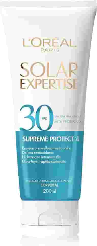 L'Oréal Paris Solar Expertise Supreme Protect Protetor Solar Corporal com Defesa Antioxidante, Hidratação Intensiva, Previne Manchas Solares e Resistente à Água, 200ml