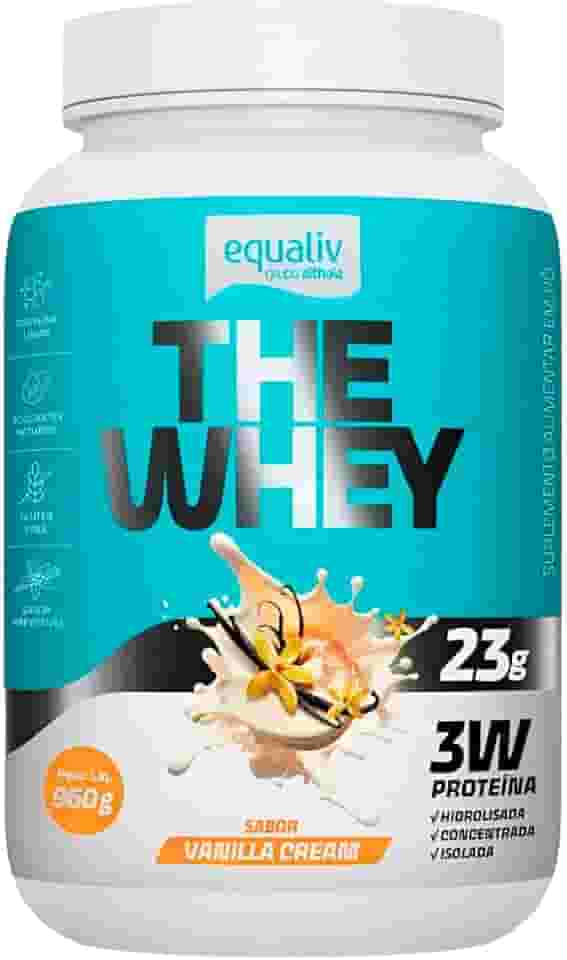 The Whey 3W, Proteína Hidrolisada, Isolada e Concentrada, Sabor Vanilla, 960g -Equaliv