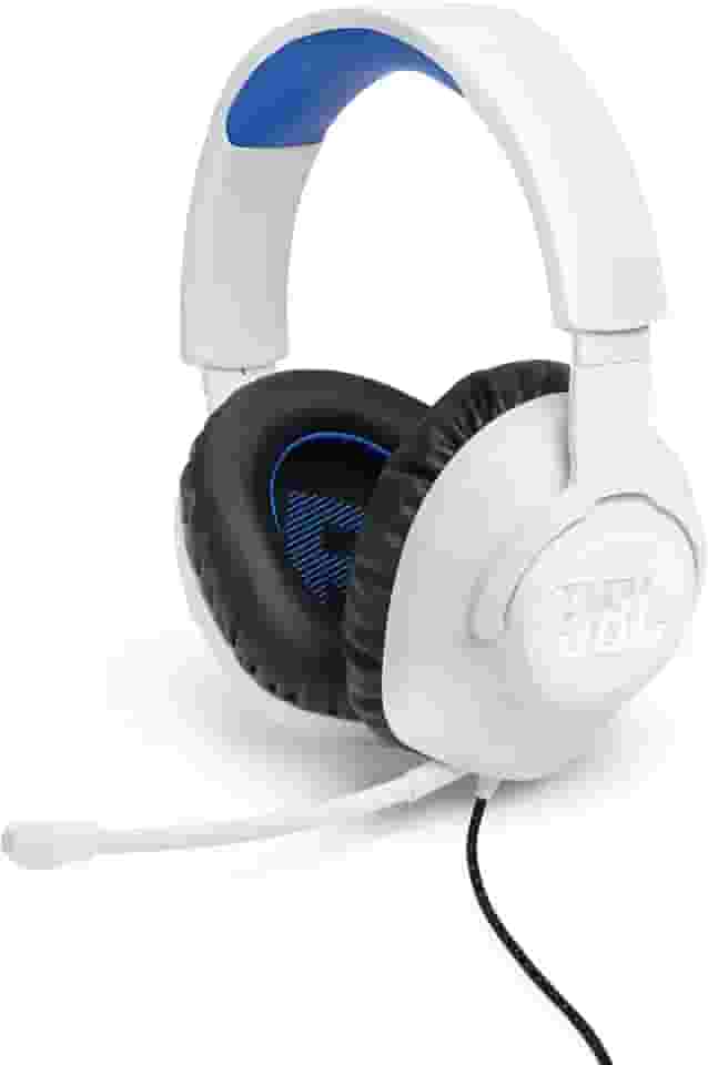 JBL, Fone de Ouvido Com Fio, JBL, QuantumSOUND 100P, Headset Gamer, Over Ear, Microfone Removível - Branco