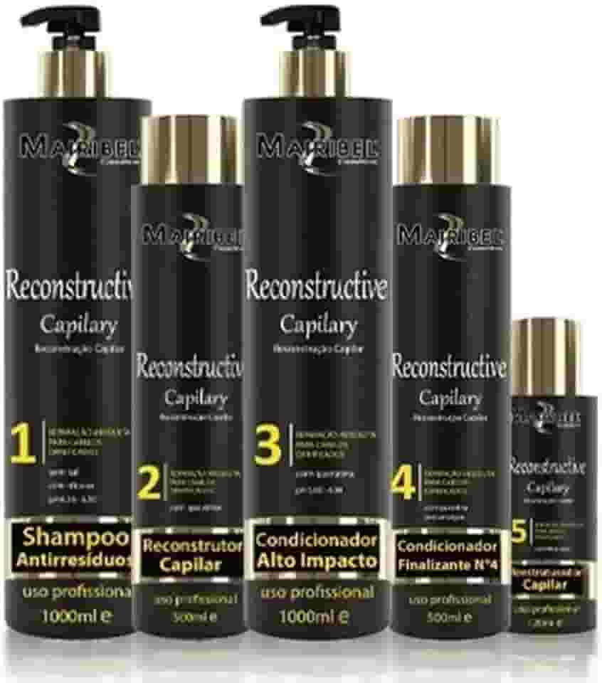Kit Cauterização e Reconstrução Capilar Mairibél Cosmeticos Completo 05 Produtos