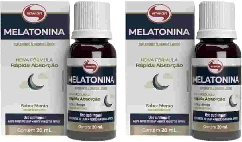 Combo 2 Melatonina Sublingual Rapida Absorção Vitafor 20ml