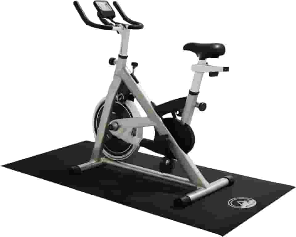 Tapete de esteira – Almofada de equipamento de ginástica doméstica de 76 x 182 cm – Tapete de exercício de 5 mm para bicicleta, tapete de caminhada ou elíptico em madeira ou carpete – Tapete de treino