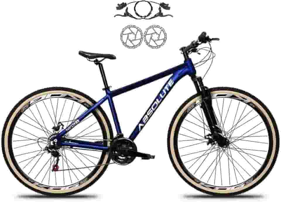 Bicicleta Aro 29 Absolute Nero 5 Alumínio 24v Freio a Disco Hidráulico(óleo) Garfo Suspensão Pneus com Faixa