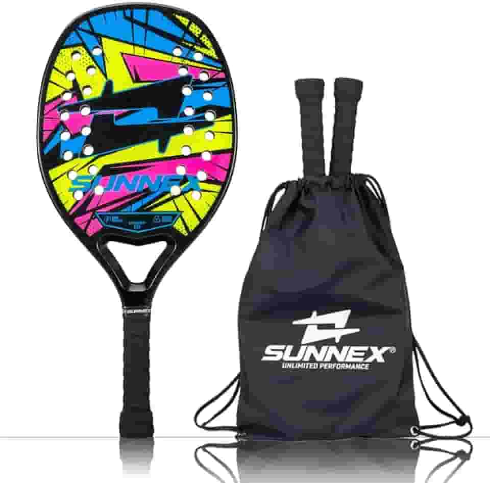 Raquete Beach Tennis Sunnex Thunder Reforço em Carbono 3K 01