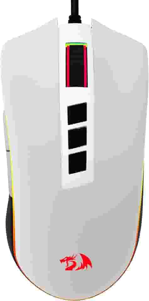 Mouse Gamer Redragon Cobra V2 Special Edition Cypher Branco e Preto RGB M711A-RGB