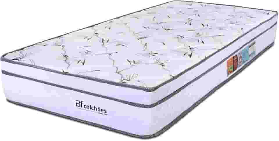 Colchão Solteirão Molas Ensacadas Individualmente com Pillow Top Certificado Wave 97x203x21cm - BF Colchões