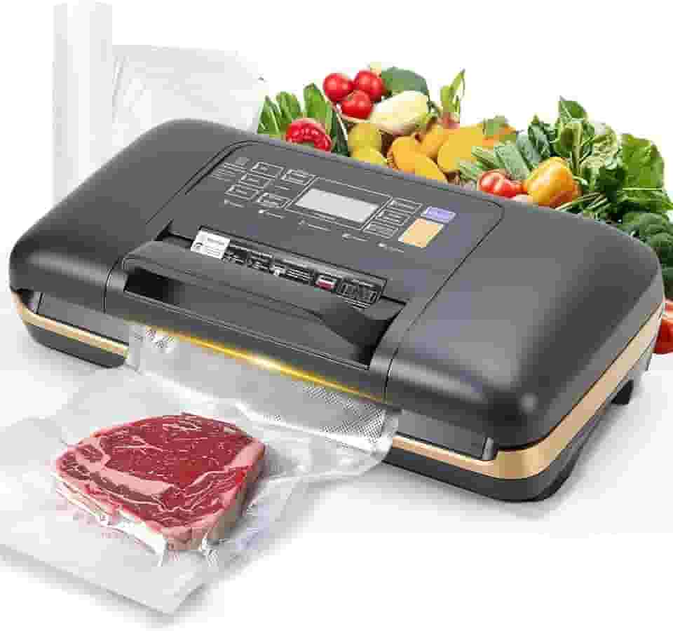 Seladora Vacuo para 220V-240V, 85Kpa Embalagem a Vácuo Portátil Alimentos, Seladora a Vacuo para líquidos, a Vácuo com Reservatório Alta Performance, Seladora Vacuo 220v