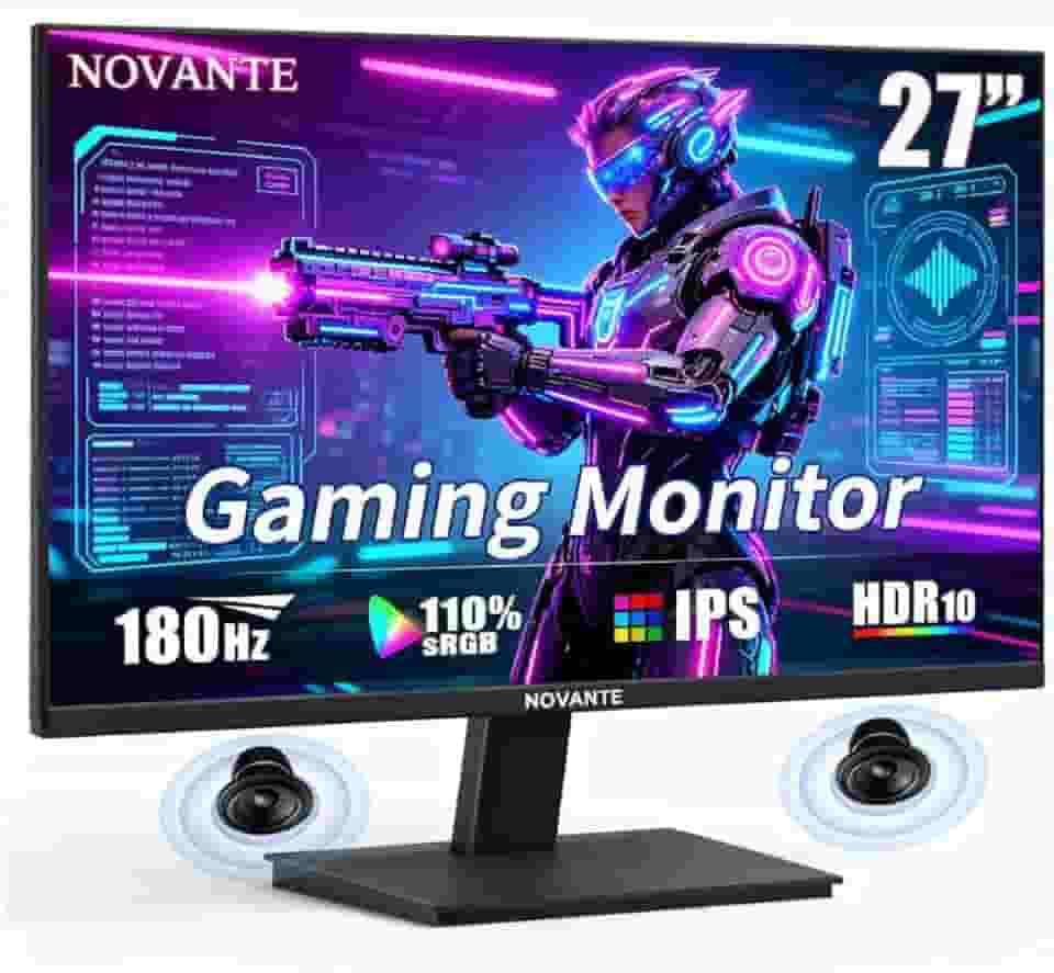 Monitor Gamer IPS 27 Polegadas, Full HD 1920x1080, 180Hz, HDR400, G-SYNC, Alto-falantes Embutidos, Entradas HDMI/DisplayPort/USB/3.5mm, Ângulo ajustável, Compatível com G-SYNC, Preto