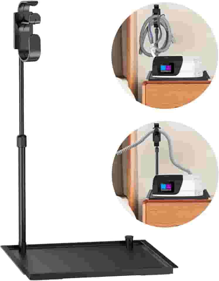 Protetor De Cpap - Suporte Para Mangueira De Cpap, Organizador De Cabeceira - Suporte Para Mangueira De Cpap Com Gancho Retrátil Para Máscara E Tubo De Cpap, Mantém Os Suprimentos De Cpap Li