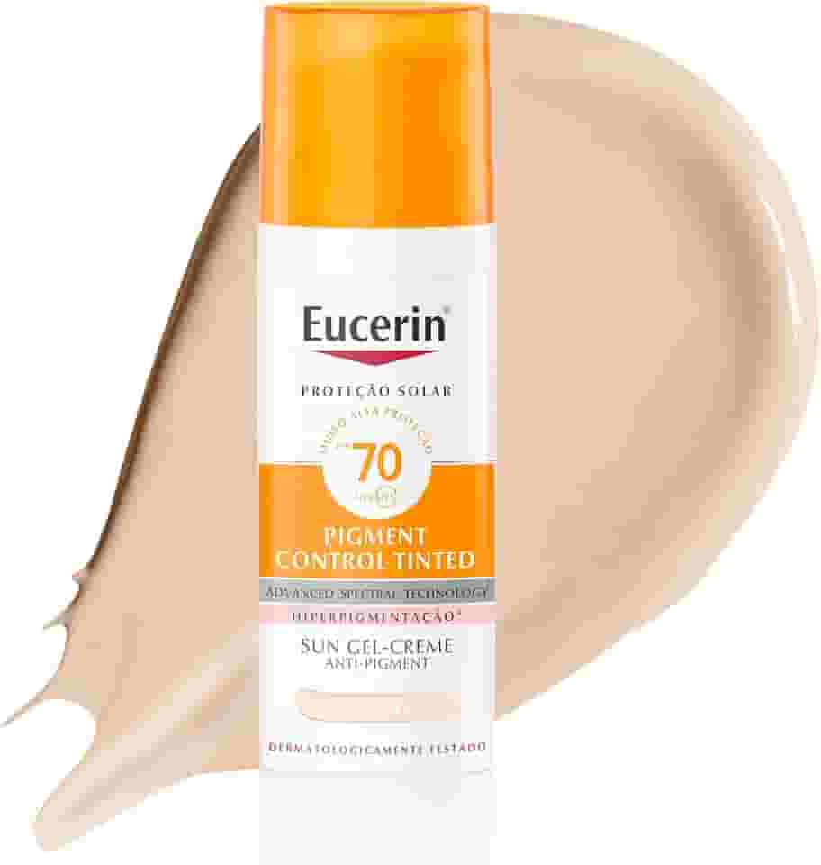 EUCERIN Protetor Solar Facial Antimanchas Com Cor FPS70 50ml, Pigment Control, Proteção UVA, UVB e Luz Visível, Thiamidol