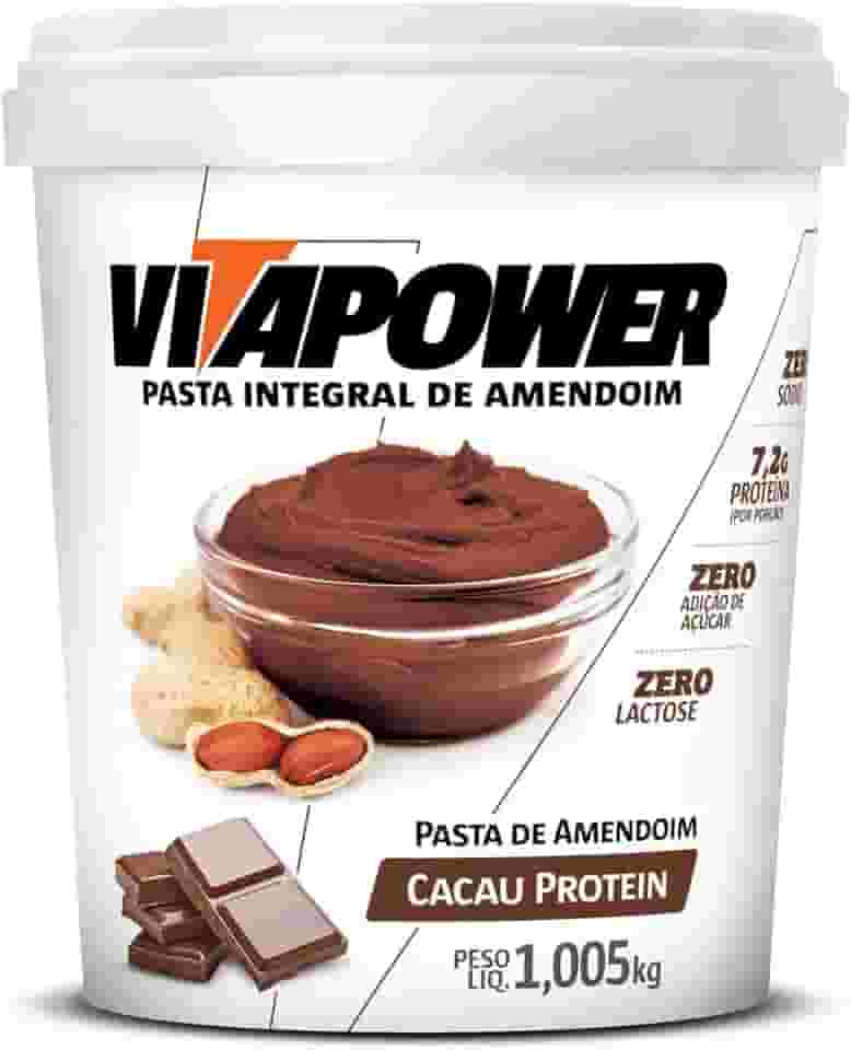 Vita Power Pasta De Amendoim Sabores Naturais (1 005Kg) - Sabor Cacau