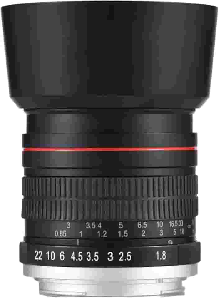 Andoer 85 mm F1.8 Lente de câmera de quadro completo teleobjetiva média com foco manual EF para Canon EOS Rebel T8i T7i T6 T3i T2i 4000D 2000D 1300D 850D 800D 600D 550D 90D 80D