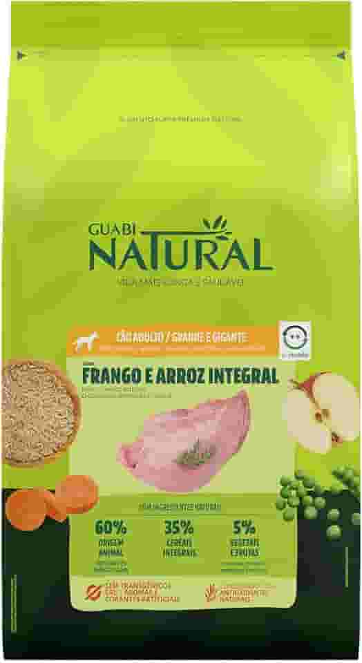 Ração Guabi Natural Cães Adultos Raças Grandes e Gigantes Frango e Arroz 12 Kg