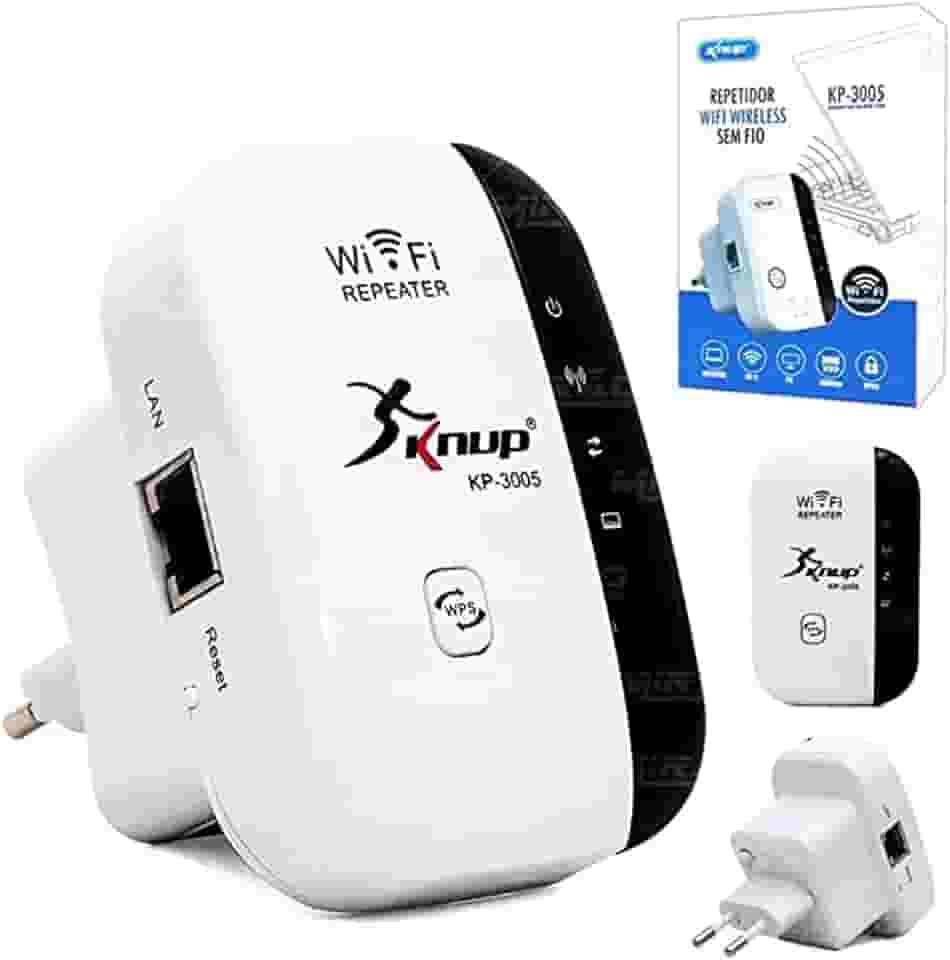 Repetidor Extensor de Sinal Wireless 300Mbps Internet Knup KP-3005