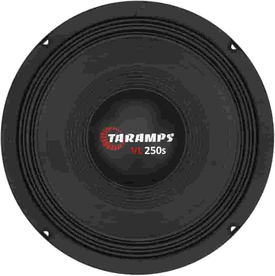 Alto falante 8 VL 250s 4 ohms 125 W RMS 8 Polegadas Taramps Som Automotivo, Preto, Pequeno