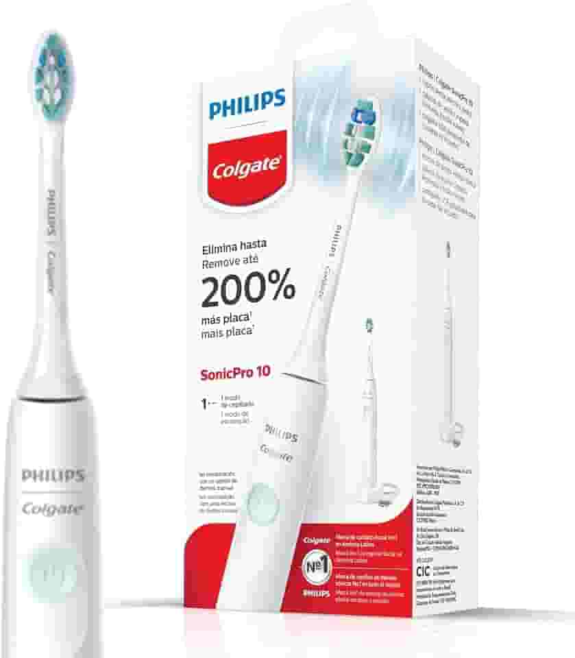 Escova de Dente Elétrica Philips Colgate SonicPro 10 | Recarregável e bivolt