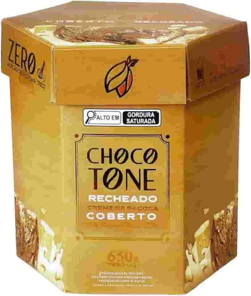Chocotone Artesanal Recheado de Paçoca com Cobertura de Chocolate Zero Selecto Cacau 650g