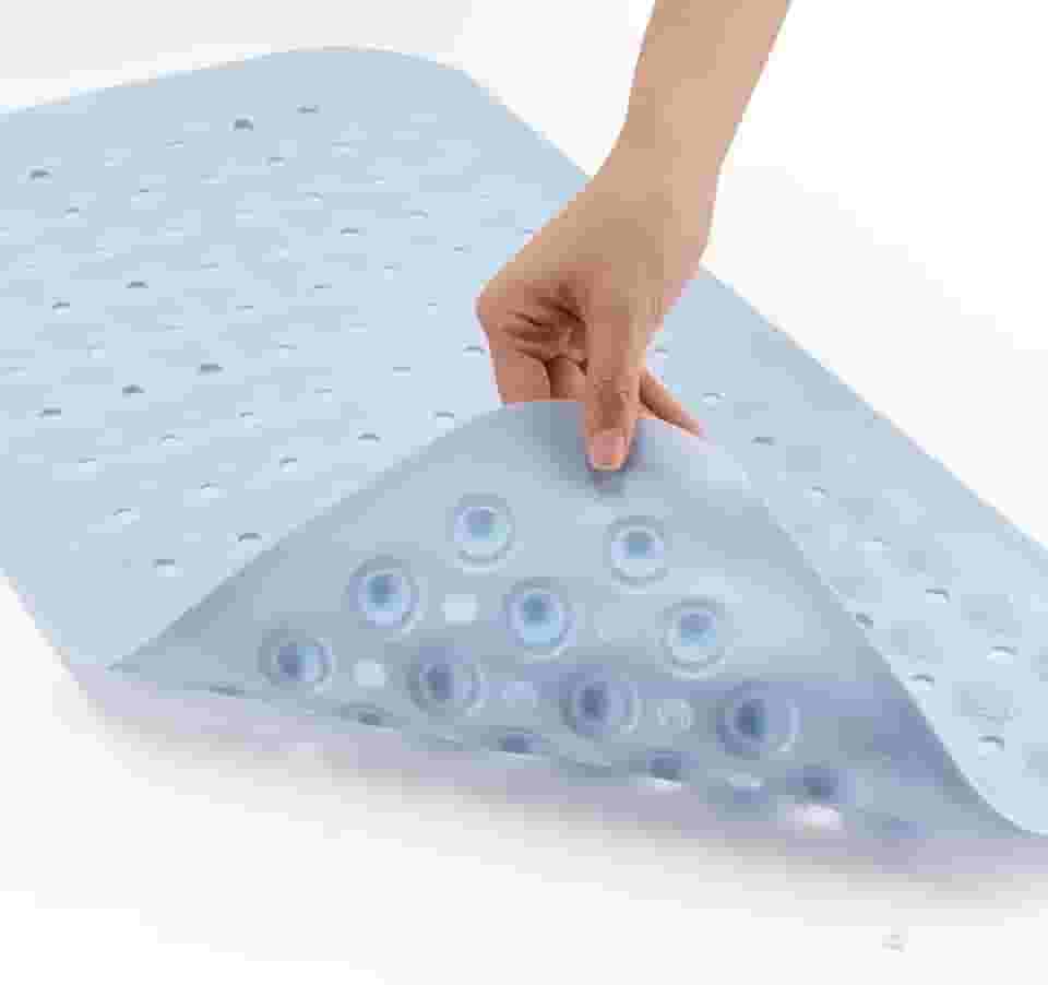 Tapete Antiderrapante para Banheiro 36x71cm com Ventosas - Lavável na Máquina, Ideal para Box de Banheiro e Piso de Banheira