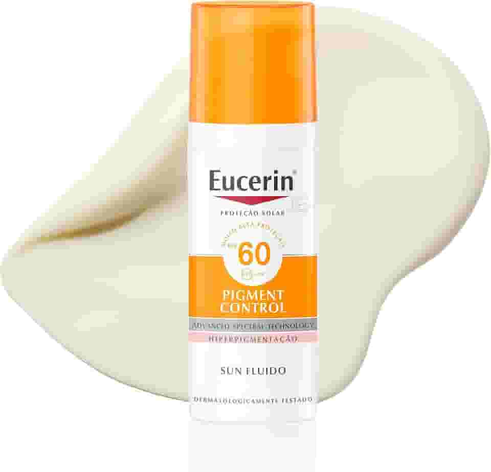 EUCERIN Protetor Solar Facial Antimanchas FPS 60 50ml, Pigment Control, Clareador, Proteção UVA, UVB e Luz Visível, Thiamidol