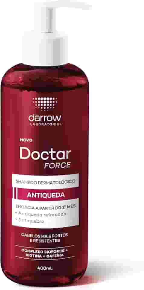 Darrow Doctar Force Shampoo Dermatológico Antiqueda com Complexo Bioforce, Biotina e Cafeína para Cabelos Mais Fortes e resistentes. Eficácia a partir do 1° mês: antiqueda reforçada e antiquebra, 400ml