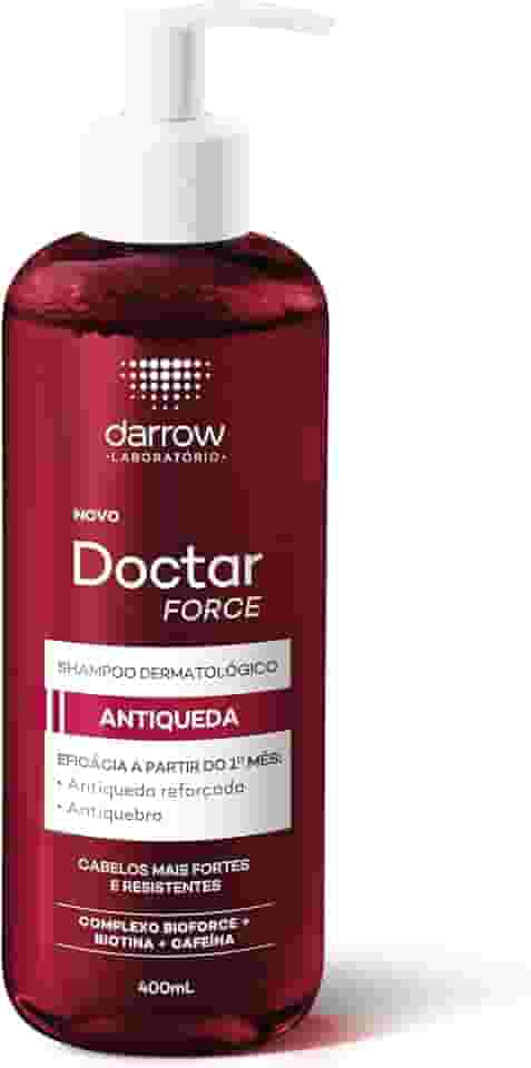 Darrow Doctar Force Shampoo Dermatológico Antiqueda com Complexo Bioforce, Biotina e Cafeína para Cabelos Mais Fortes e resistentes. Eficácia a partir do 1° mês: antiqueda reforçada e antiquebra, 400ml