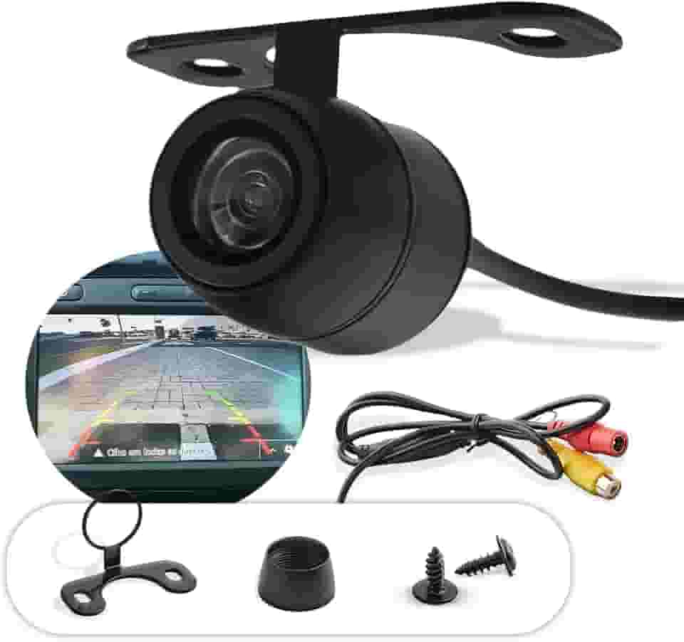 Câmera De Ré Universal Automotiva Borboleta Parachoque Com Visão Noturna Colorida Carro Caminhonete Van