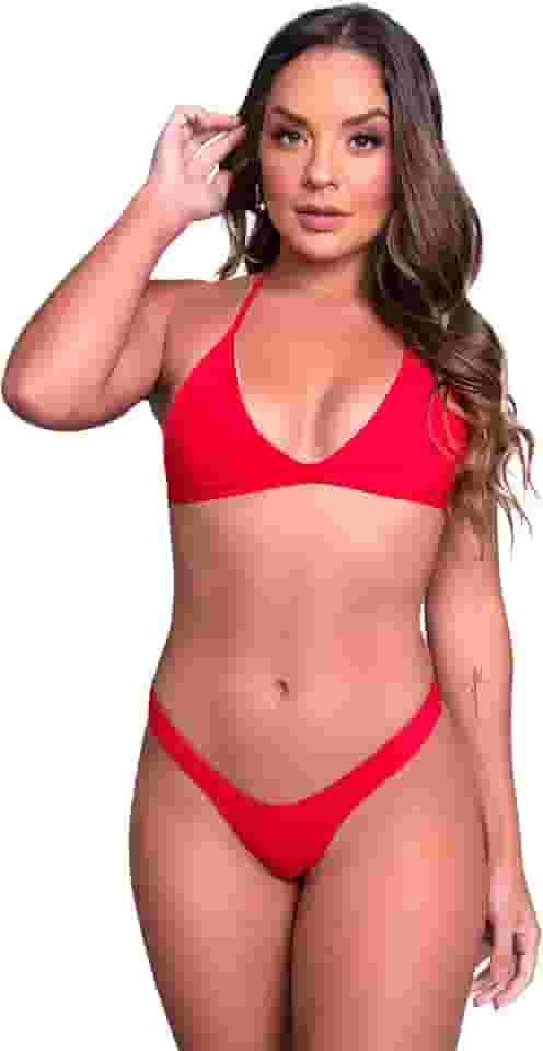 Biquíni MVB Modas Feminino Asa Delta Cintura Alta Fio Dental