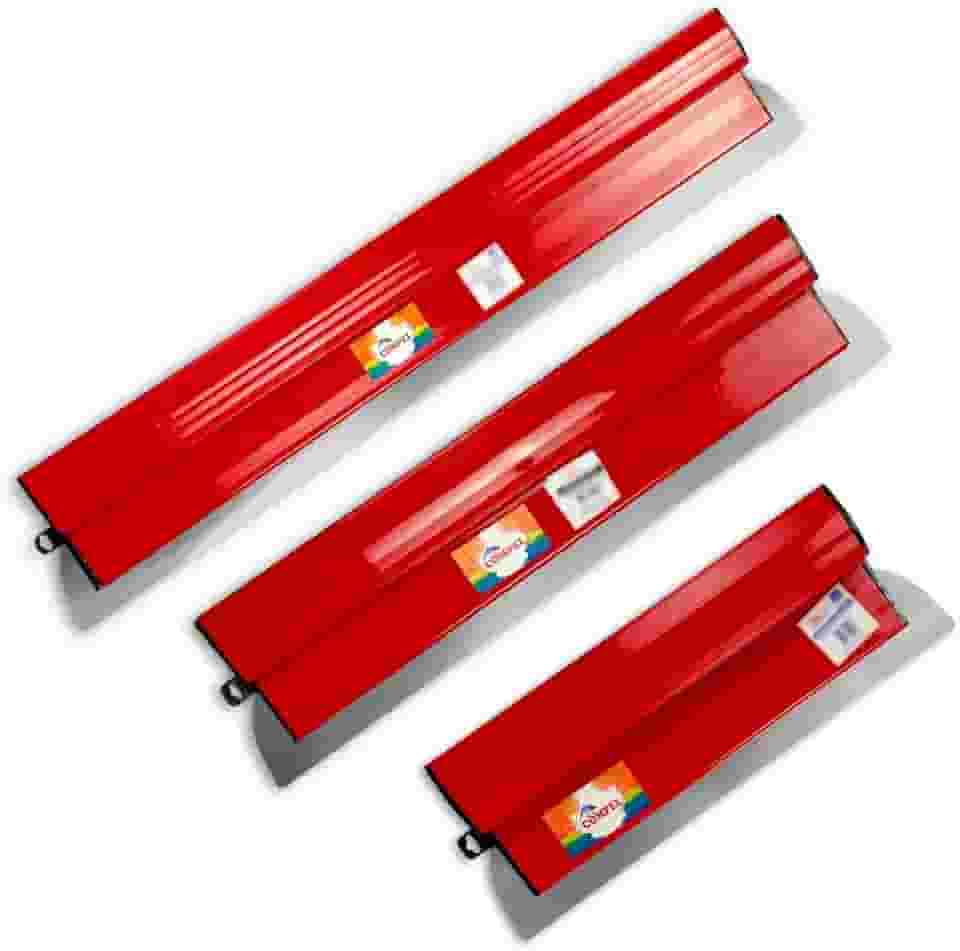 Desempenadeira Massa Corrida Pintor Berox Aço Inox Lisa 25cm, 40cm e 60cm Compel Flexível Kit Profissional