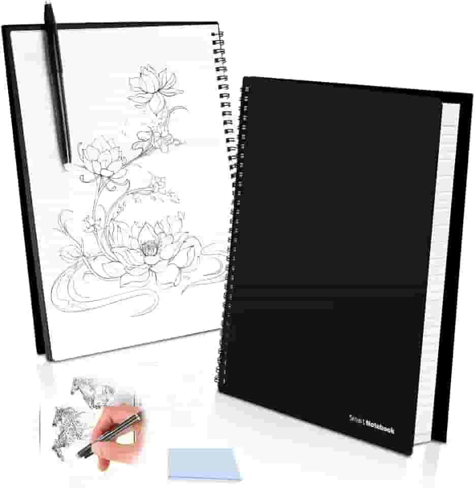 Caderno Digital, 50 Páginas, Caderno, Caderno Reutilizável Inteligente, Caderno de Anotações, Caderno Reutilizável, Caderno Pequeno, Caderno A5, Caderno Universitário Agenda, com 1 Canetas E 1 Panos