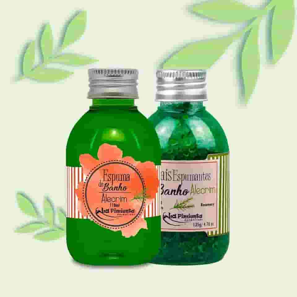 KIT SAIS E ESPUMAS ALECRIM - PARA BANHEIRA, HIDRO E JACUZZI
