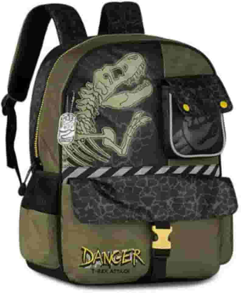 Mochila De Costas T-rex Dinossauro Infantil Escolar Meninos