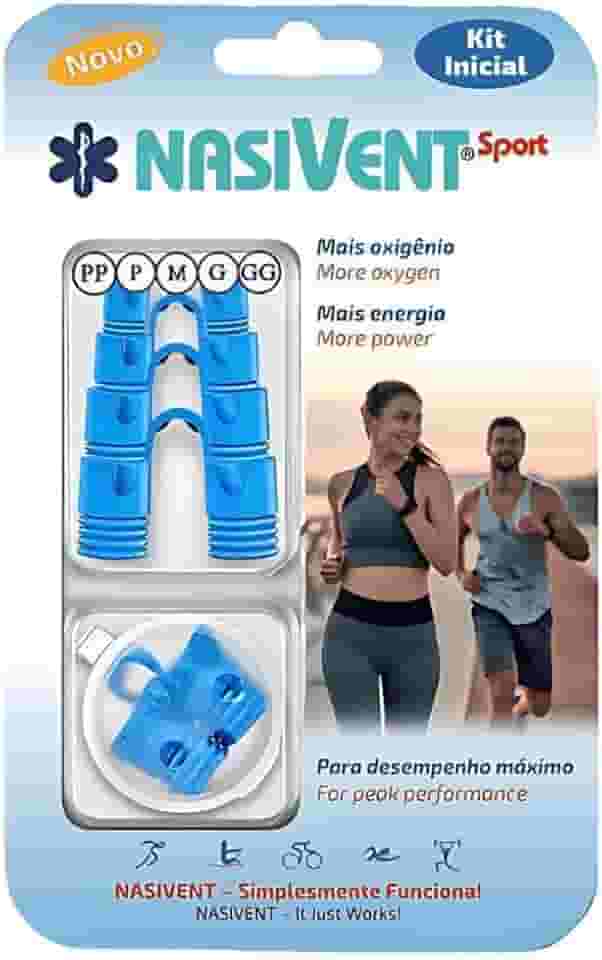DILATADOR NASAL NASIVENT® SPORT PREMIUM - Mais Energia - Respiração Nasal Aprimorada - Em silicone medicinal de altíssima qualidade - Respiração Melhorada durante o Esporte