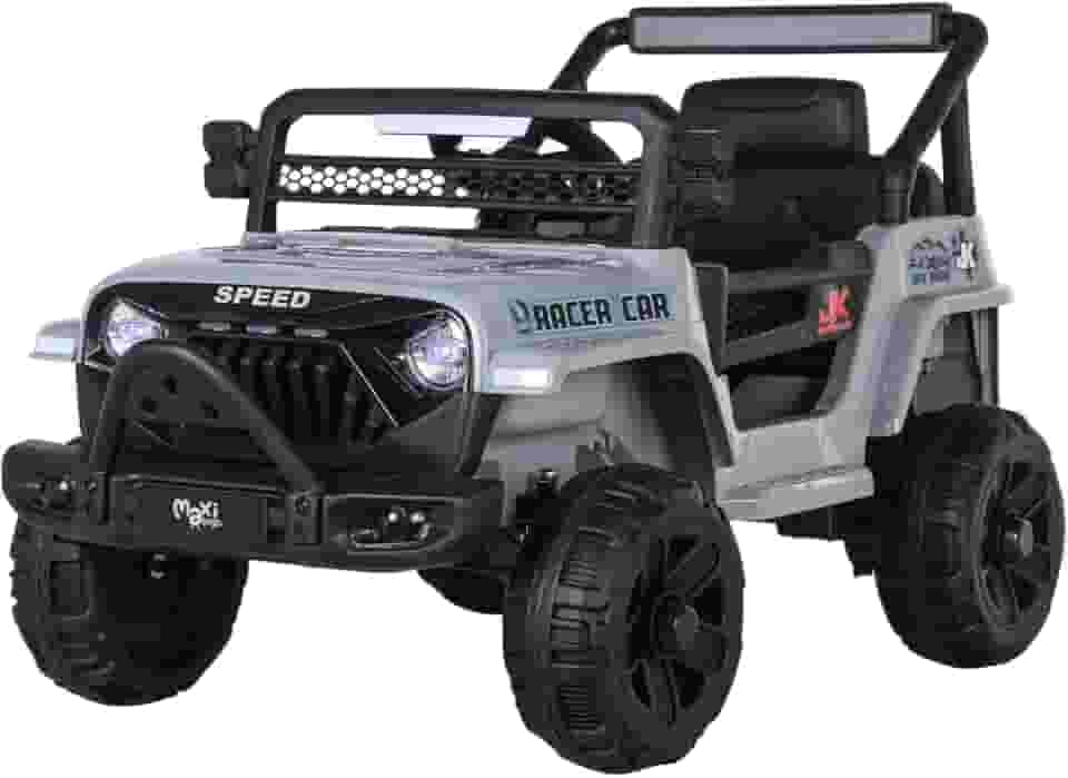 Carrinho Elétrico Infantil Mini Jipe Ride On 12v Maxi Toys (Cinza)