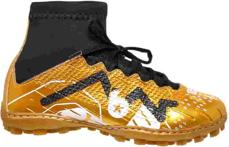 Chuteira Dourada Society Botinha Ouro Infantil Blank 26 ao 33