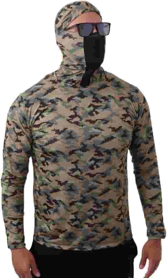 Camisa de Pesca Proteção UV50+ com Touca Ninja Marpat