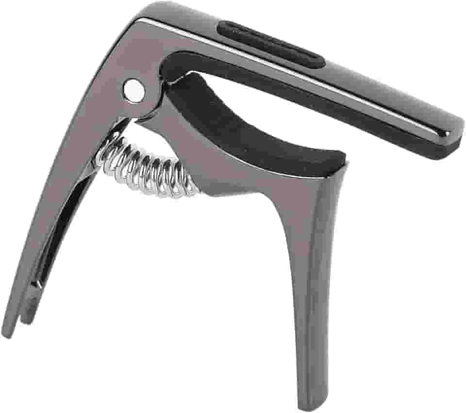 RiToEasysports Guitarra de Metal 3 Em 1 Guitarra Elétrica Acústica Portátil Acessórios para Ukulele Excelente Material Fácil de Usar Qualidade de Som para Jogadores Jogadores Elétricos Metal (Preto)