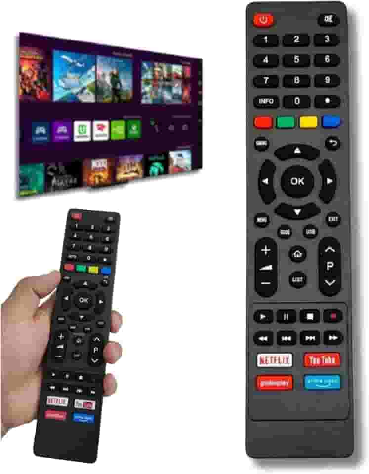 Controle Remoto Compatível com PHILCO BRITÂNIA Smart TV LCD LED 4K com Netflix Youtube Globoplay Prime