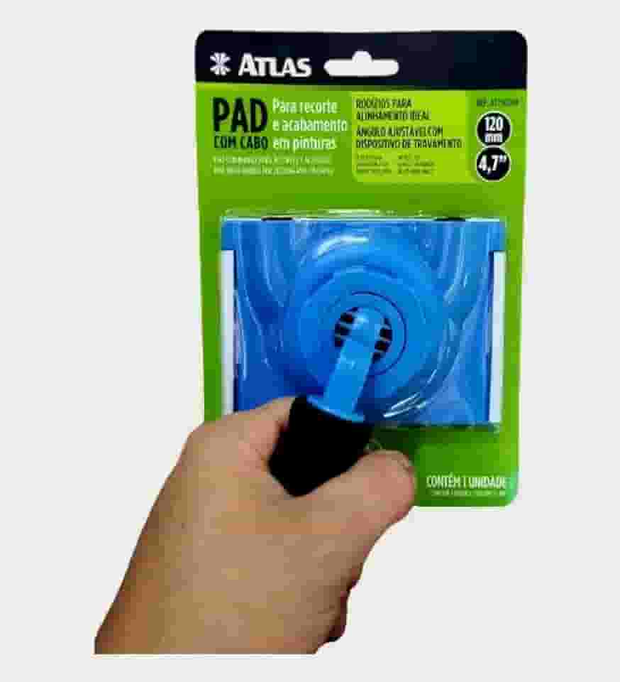 Pincel Trincha PAD Pintura Com Cabo Rotativo 360 para Recortes e Acabamentos