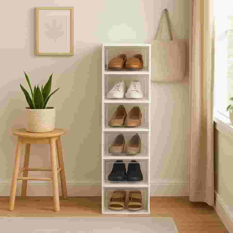 Sapateira Vertical Empilhável 6 Andares Desmontável Resistente