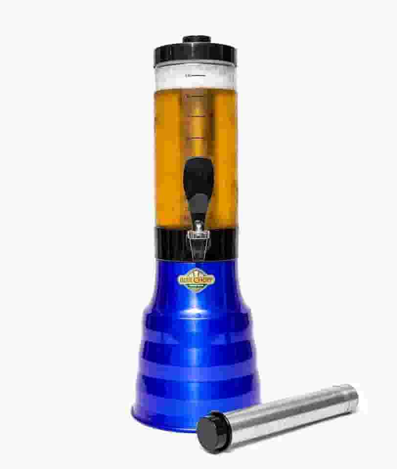 Torre Chopp 2 L Base Giratória Copo Removível 2 Refil Azul