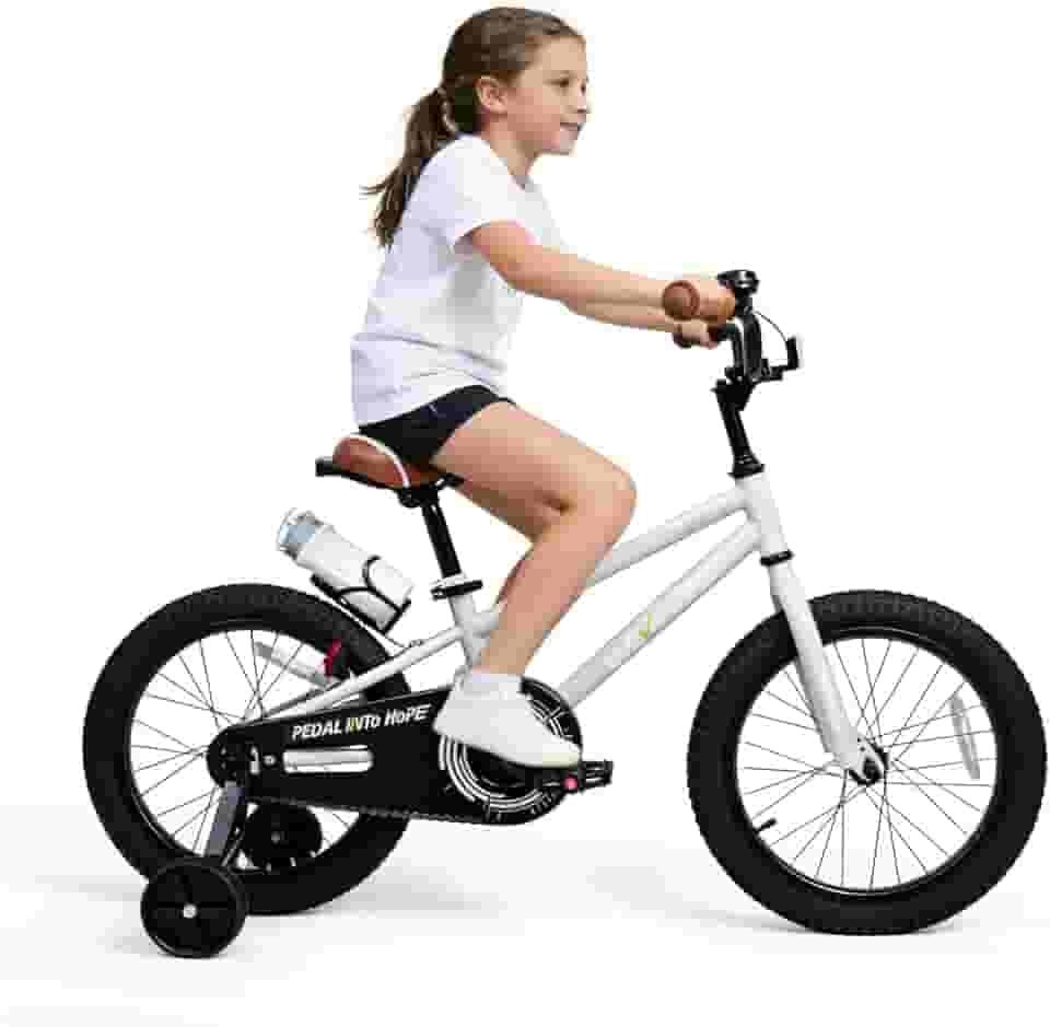 WinHope Bicicleta infantil, bicicleta para iniciantes com rodas de treinamento e assento ajustável, fácil de andar de equilíbrio a pedal, bicicleta de aprendizagem, 30 a 50 cm para meninos e meninas