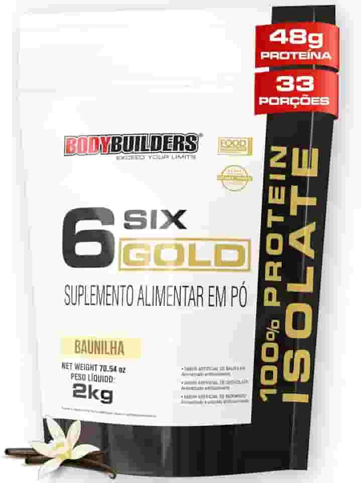 Whey Protein Isolado Six Gold Baunilha 2kg - Bodybuilders
