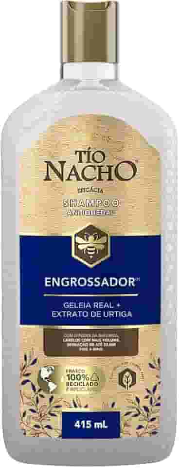Tio Nacho - Shampoo Antiqueda Engrossador para dar mais volume aos cabelos, 415ml, Cabelos lindos e brilhantes