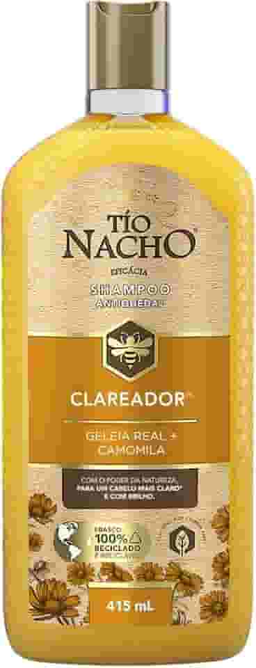 Tio Nacho - Shampoo Clareador Antiqueda para cebelos fracos e sem brilho, 415ml, Cabelos lindos e Brilhantes