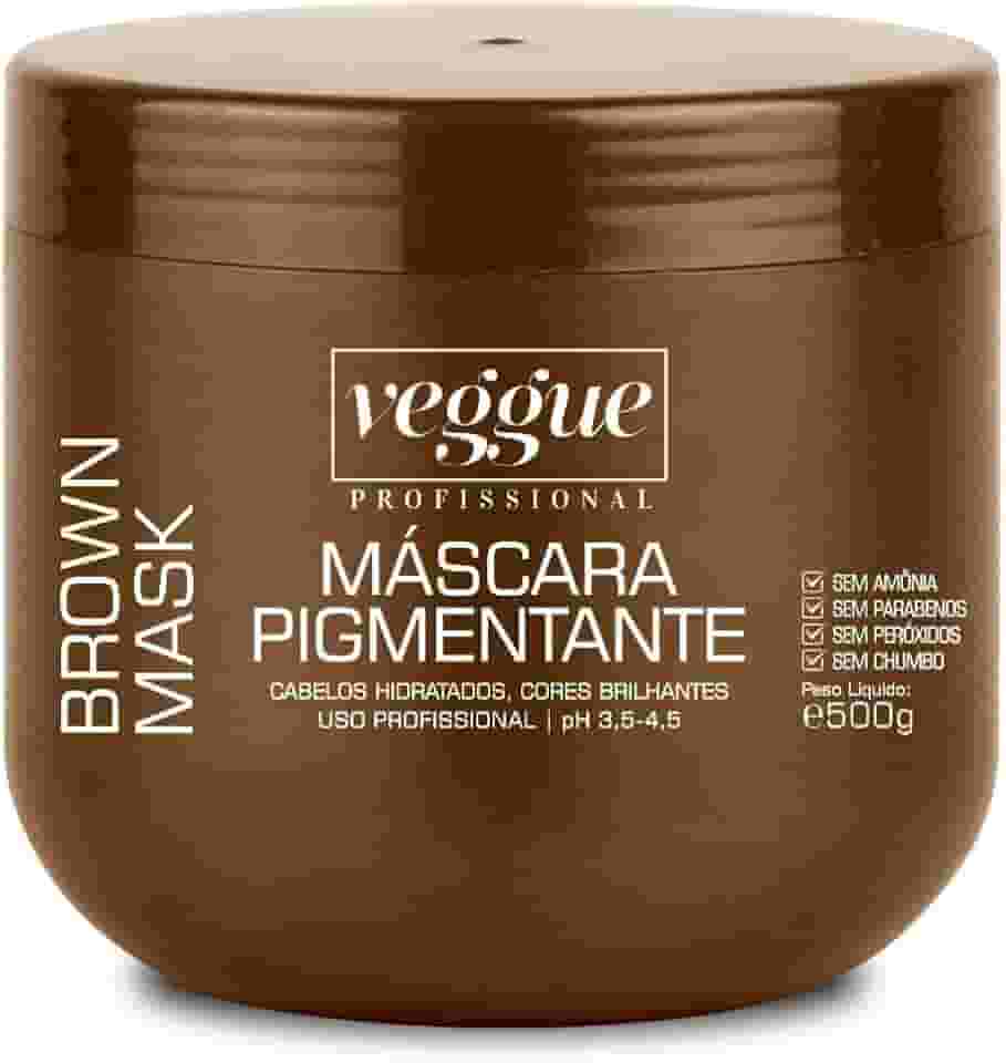 Máscara Capilar Tonalizante Castanho e Iluminado Veggue Profissional 500g