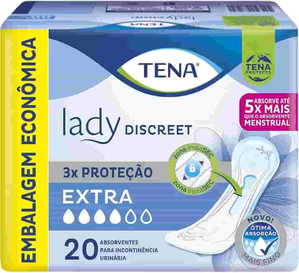Absorvente Para Incontinência Urinária Tena Lady Discreet Extra 20 Unidades