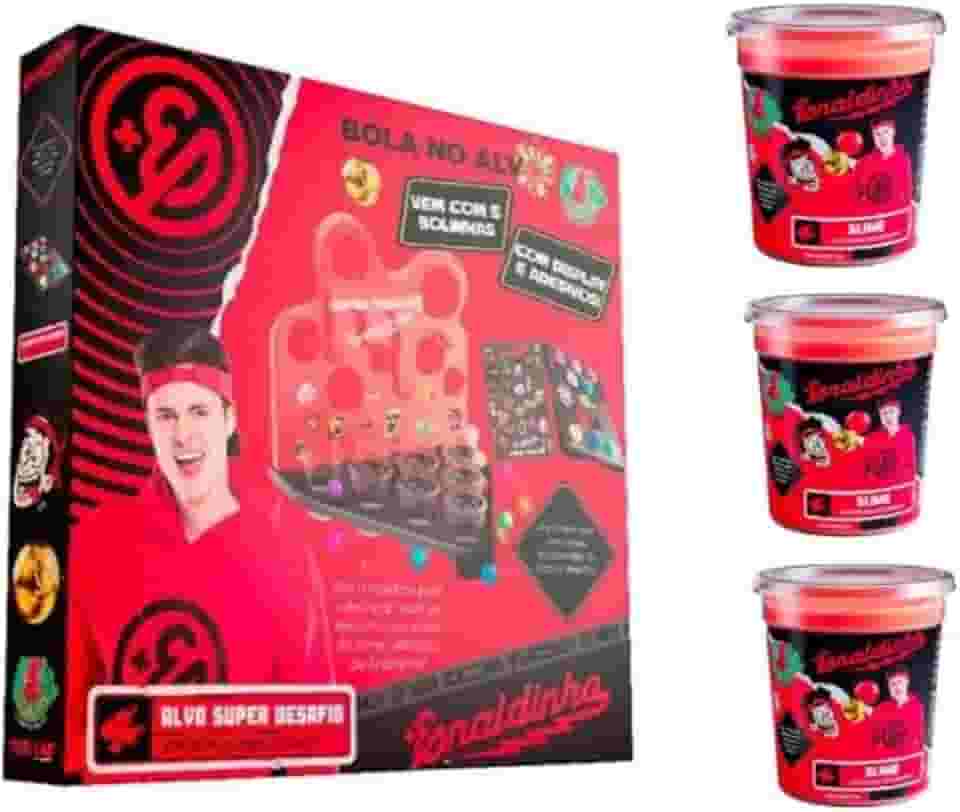 Lojas Q2 Enaldinho Kit Jogo Bola No Alvo Com 3 Slimes Gelástica Vermelha