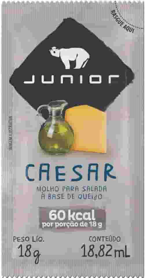 Molho Salada Sachê Junior Caesar Pacote Com 30 Unidades