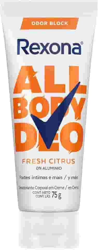 Rexona All Body, Desodorante Corporal em Creme, Para o Corpo Todo, Fresh Citrus 75g